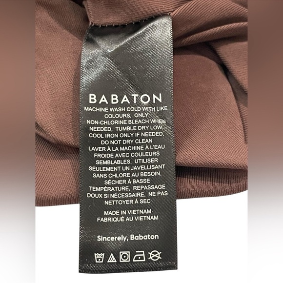 BABATON Polo Min Dress Tank Stretchy Coffee Bean Women’s Sz XXS contour Aritzia - Picture 5 of 7